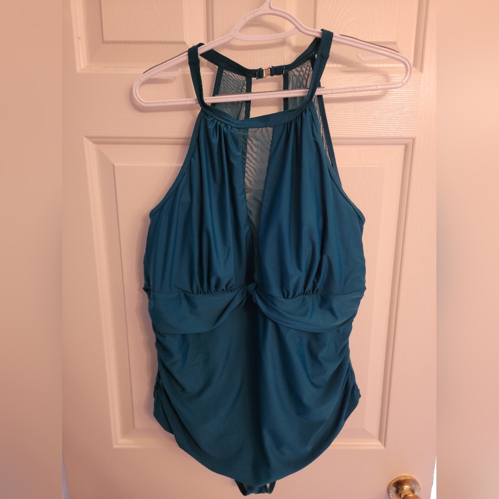 Teal Halter Swimsuit